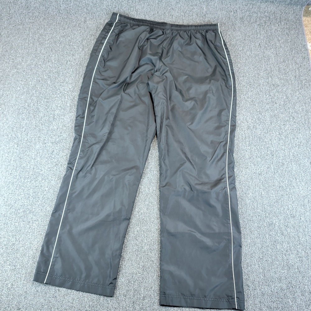 Sport-Tek Men Track Pants 3XL Black Polyester Mesh Lined Athletic Wind Pants Zip